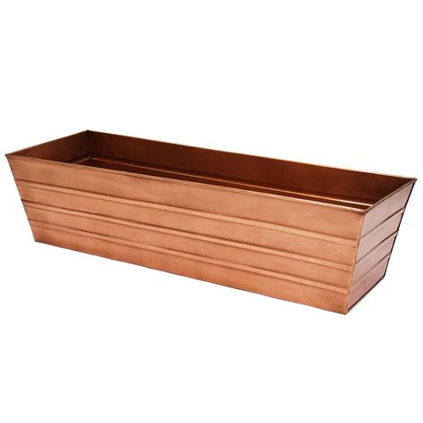 flower box rectangular galvanized steel|Galvanized Steel Flower Box .